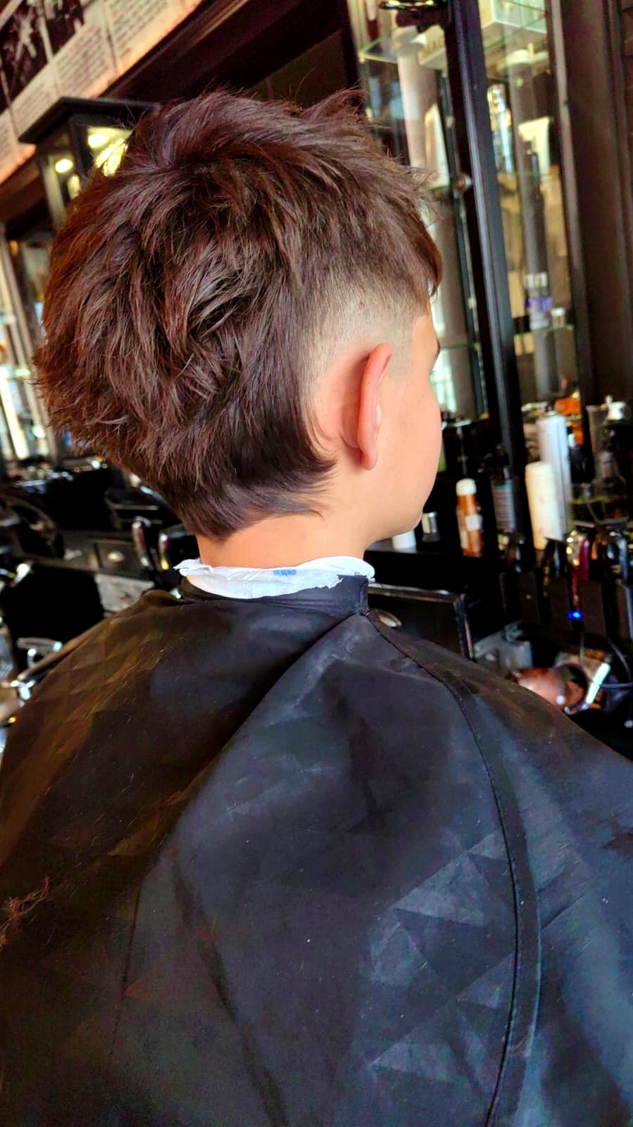 Happy client after cut